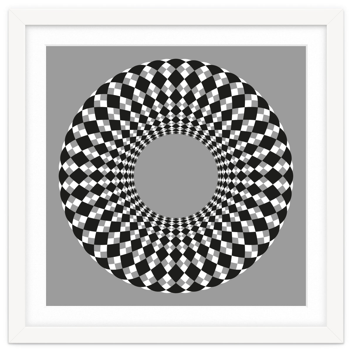 Black and white round