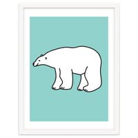 Polar Bear Pattern On a Mint Background